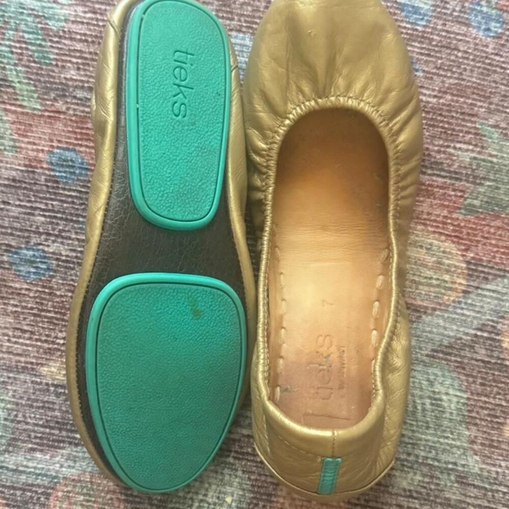 Unbranded Women's Gold and Green Ballet-shoes